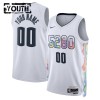 NBA Børn Trøje Denver Nuggets Custom 2024-25 Nike City Edition Hvid Swingman NBA Børn Trøje Denver Nuggets Custom 2024-25 Nike City Edition Hvid Swingman
